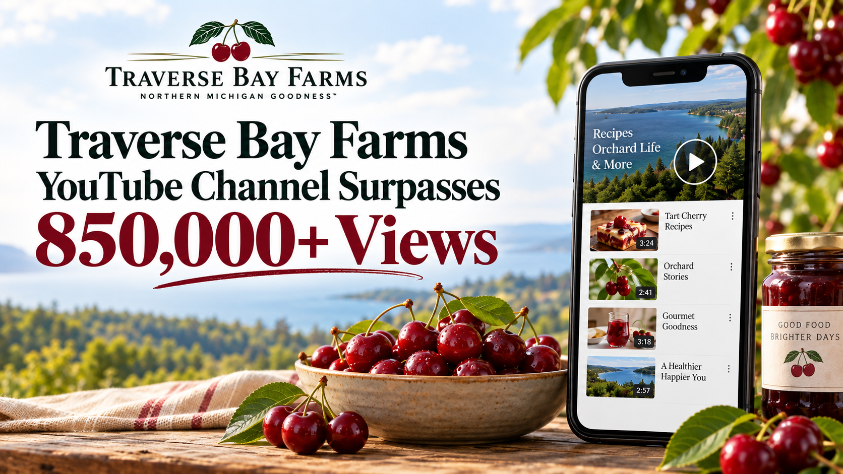 Traverse Bay Farms YouTube Channel Surpasses 850,000 Views