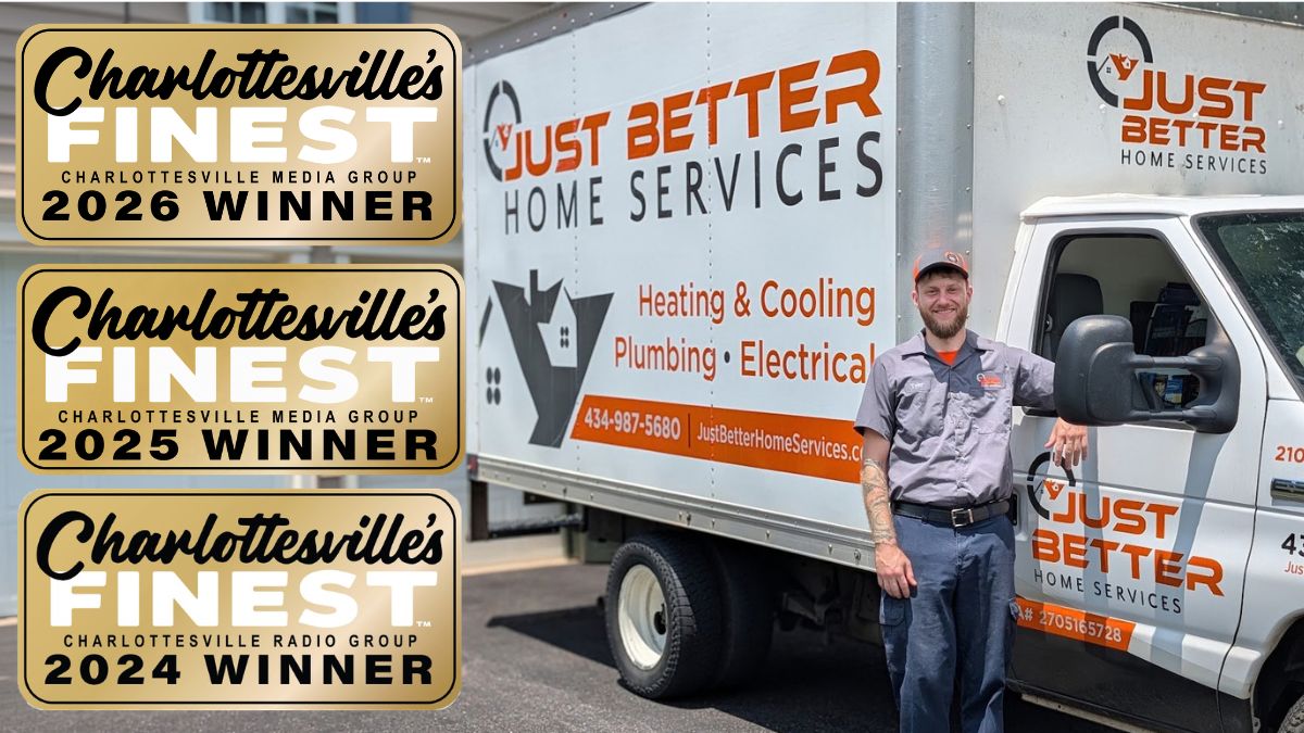 Just Better Home Services Wins Charlottesville’s Finest for Best Plumber Three Years in a Row