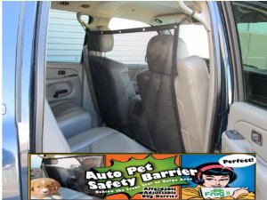 New product Auto Pet Barrier keeps dogs safe while traveling in your car