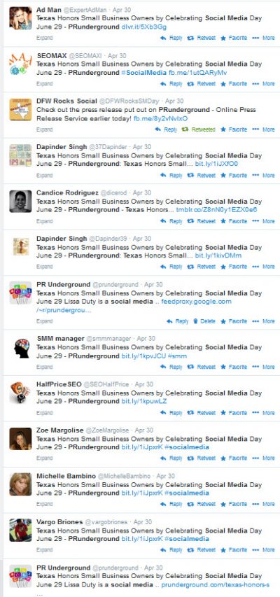 Case Study Results: A press release to announce a social media day conference in Texas