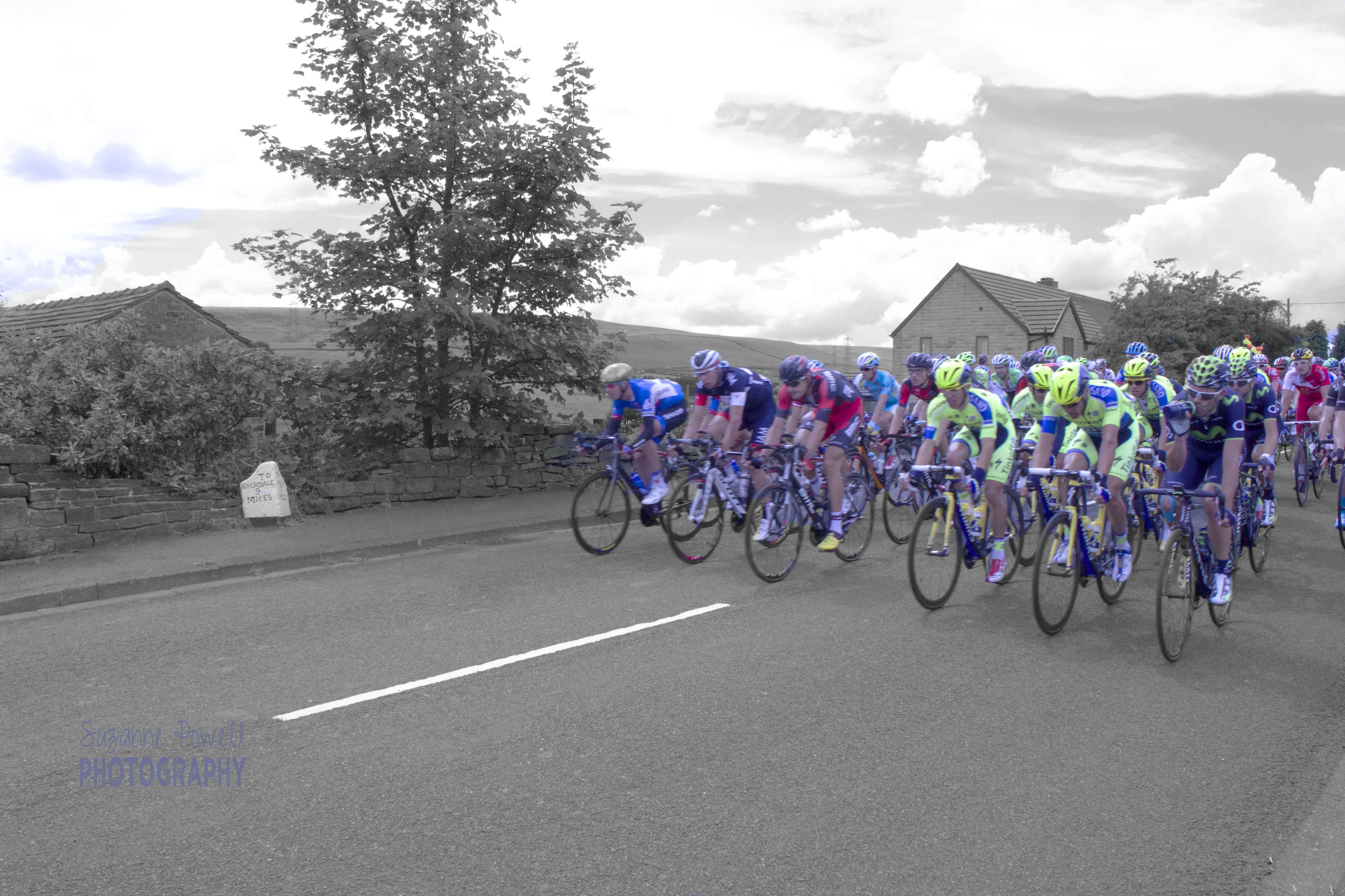 Le Tour de France Passes Through the After Dinner World Village of Ripponden