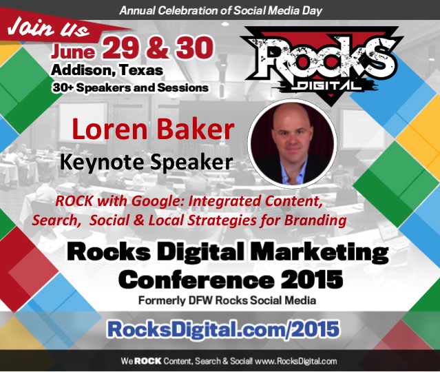 Loren Baker, founder of Search Engine Journal To Keynote at 2015 Rocks Digital Marketing Conference