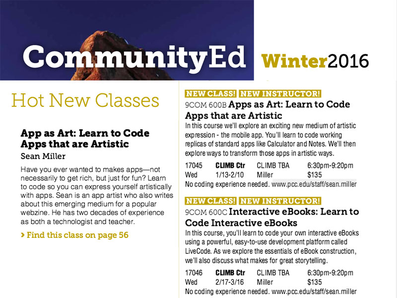 Portland-Based Artist to Offer World's First "Mobile Apps as Art" Course
