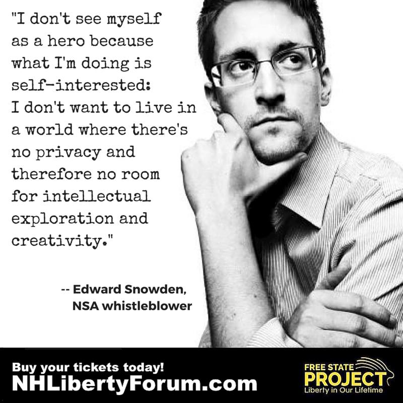 NSA Whistleblower Edward Snowden to Headline Free State Project’s Liberty Forum