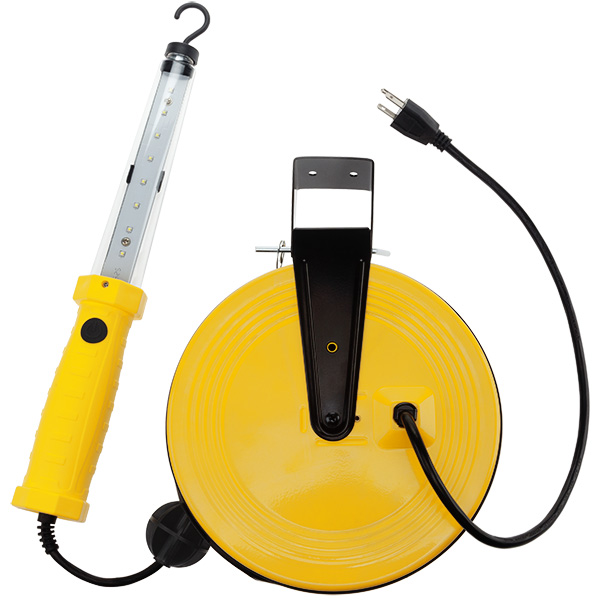 New Bayco 1,200 Lumen LED Work Lights leverage magnets to attract while providing reel convenience