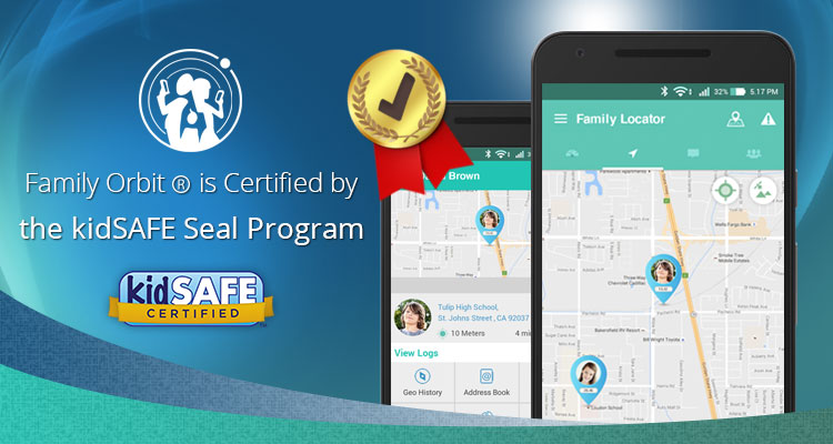 Family Orbit® - family tracker app is certified by the kidSAFE Seal Program