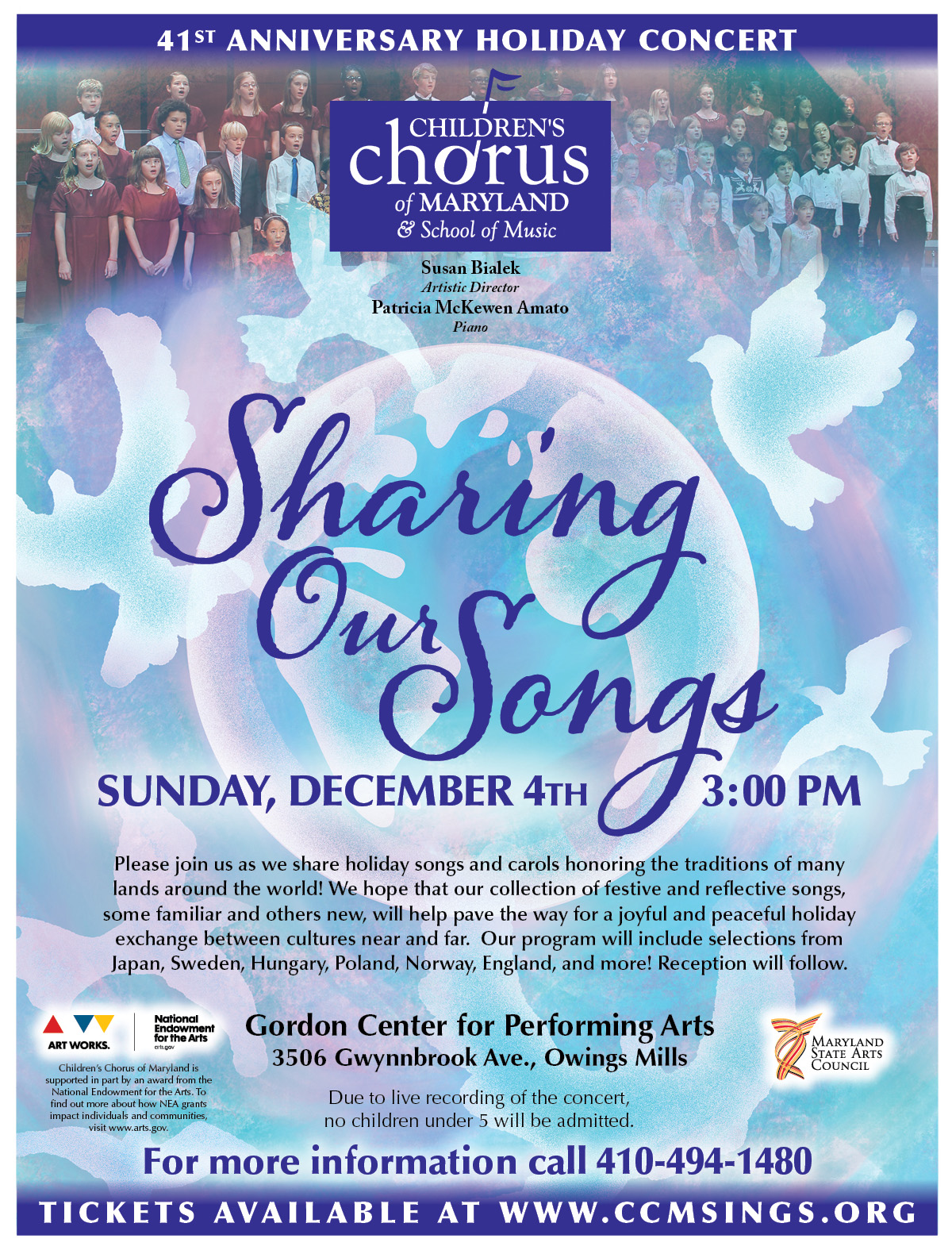 Children’s Chorus of Maryland Presents its 41st Annual Holiday Concert