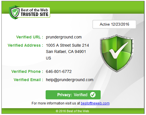PRunderground.com becomes a Best of the Web Trusted Site
