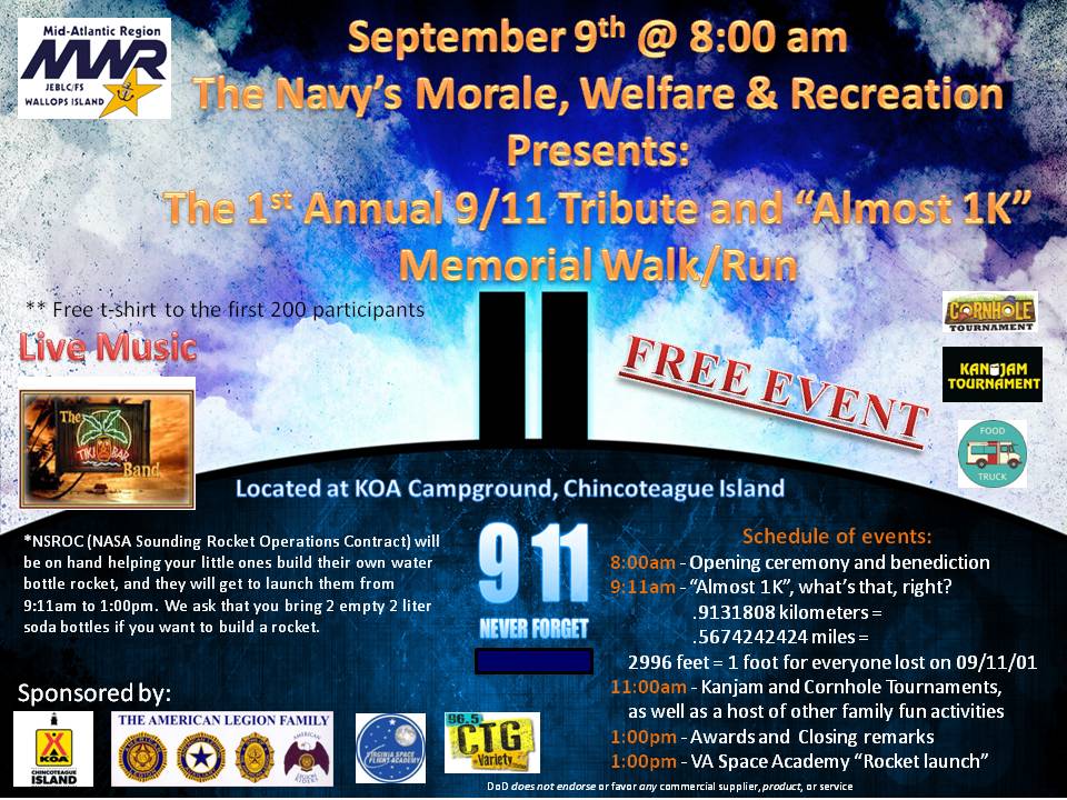 KOA Chincoteague Island to Host 9/11 Tribute and “Almost 1K” Memorial Walk/Run