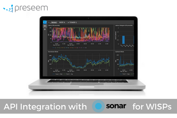 Aterlo Networks announces Preseem API integration with Sonar for WISPs