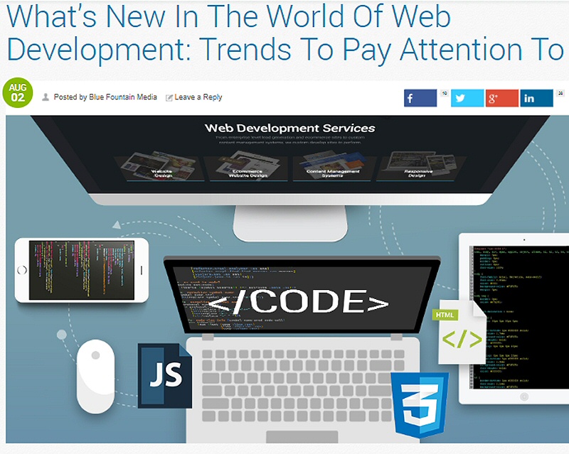 Blue Fountain Media Reveals Top 5 Web Developments and Design Trends to Increase Website Performance