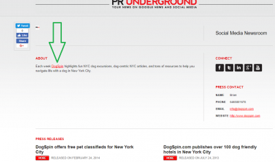 Hyperlink now allowed in About US Boilerplate on PRunderground.com