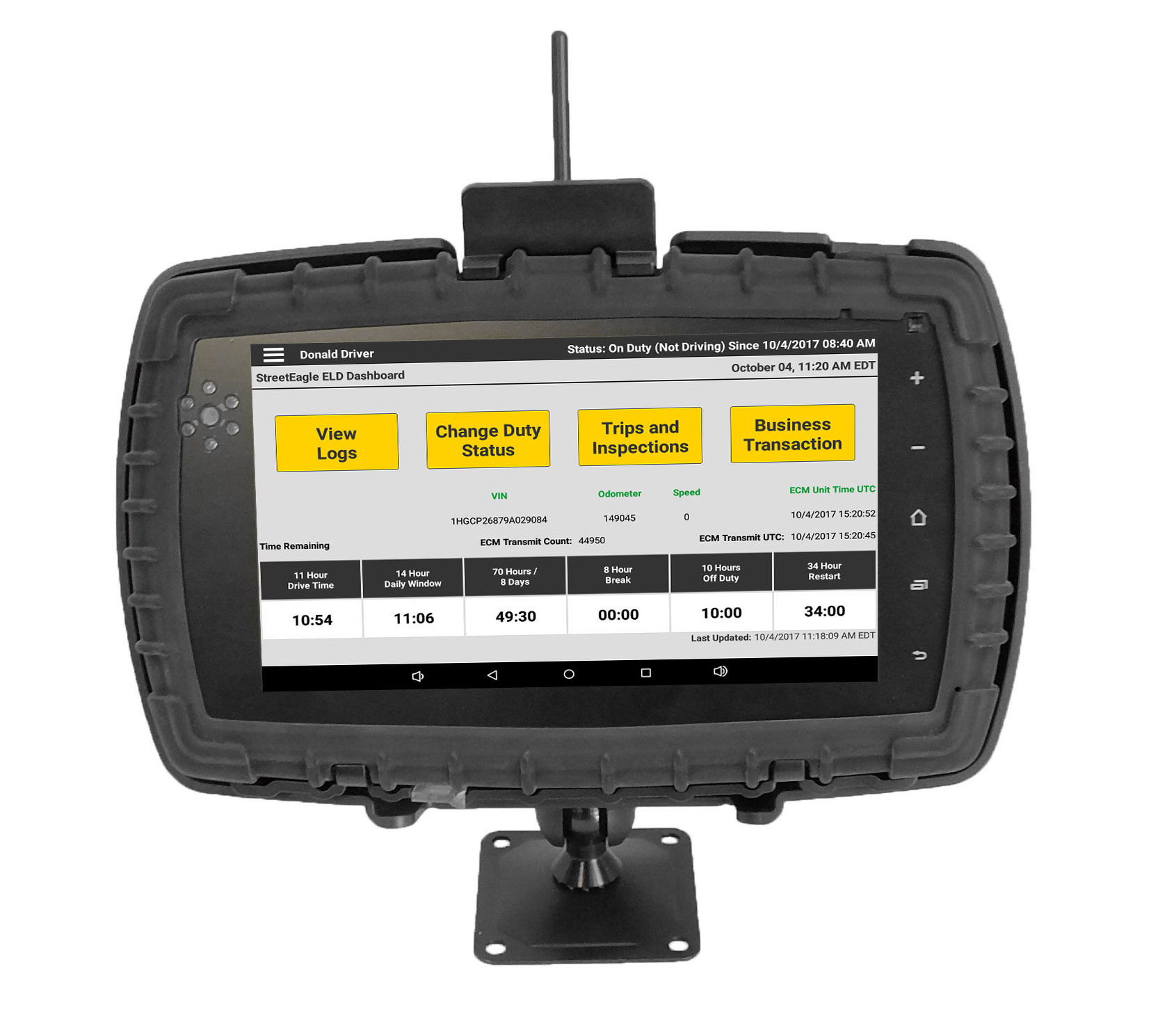 InSight Mobile Data Announces New FMCSA ELD Certification for the StreetEagle Compliance Tablet