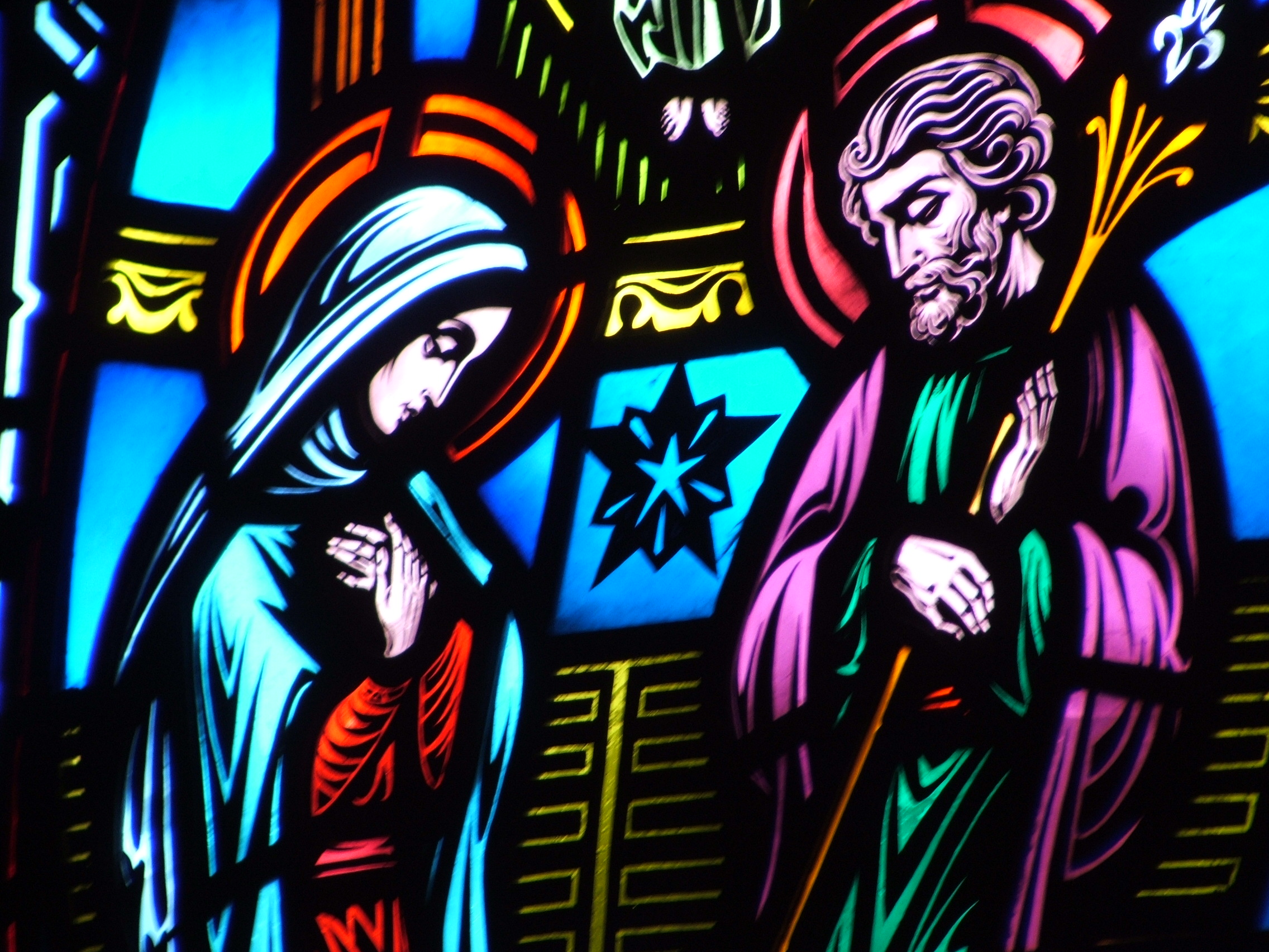 Mary’s Vocation Calling: Franciscan Sisters Feature Christmas Windows from Catholic Churches