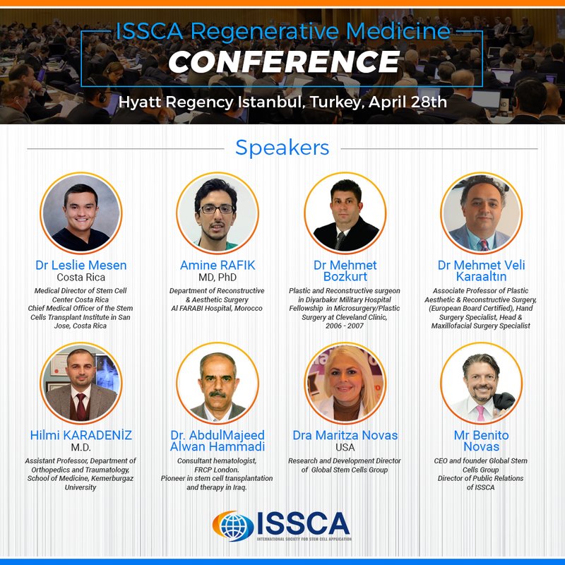 ISSCA to Host Regenerative Medicine Symposium at Hotel Hyatt Regency, Istanbul, Turkey.
