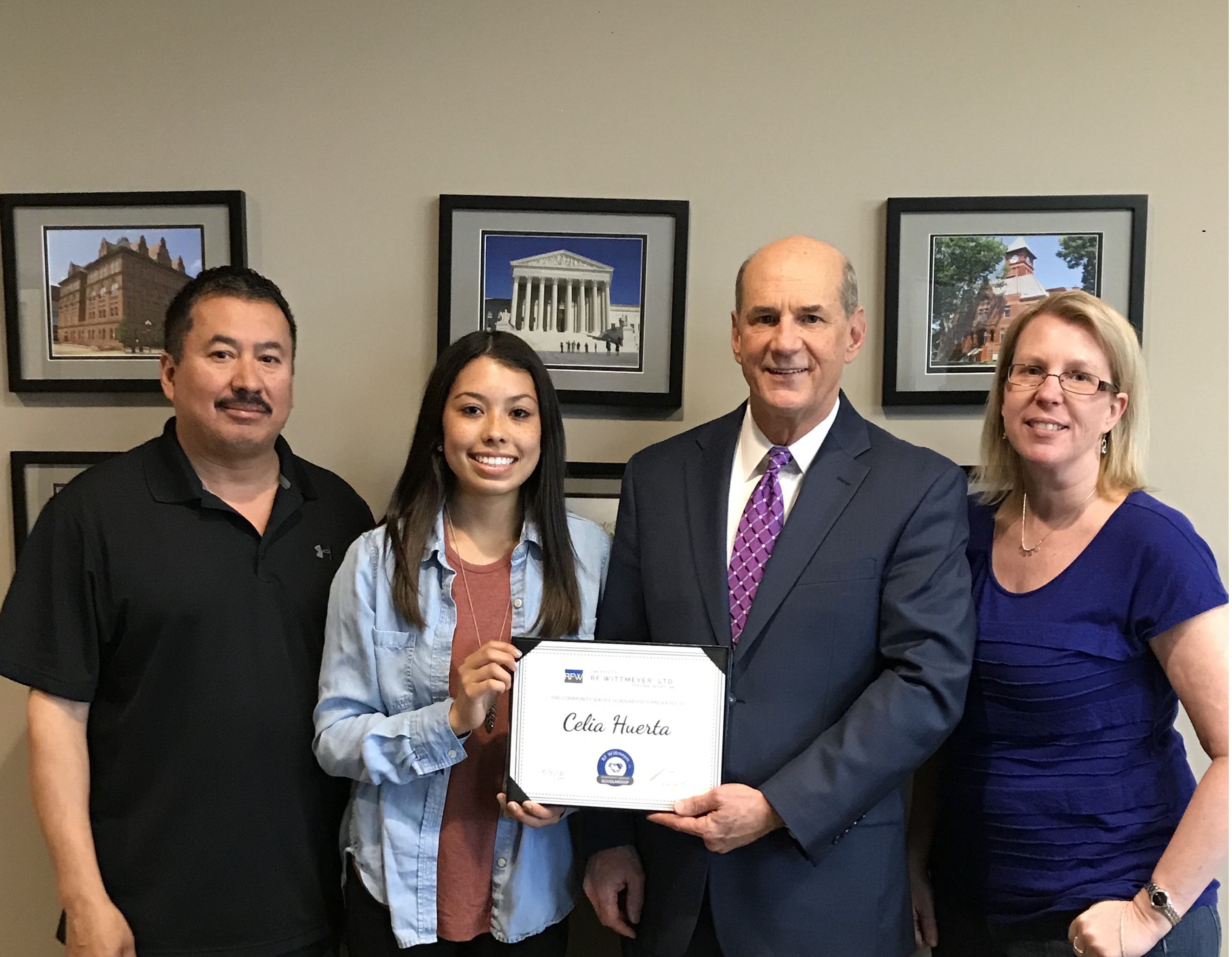 Student in Illinois Wins Law Offices of R.F. Wittmeyer, Ltd. Illinois Community Service Scholarship