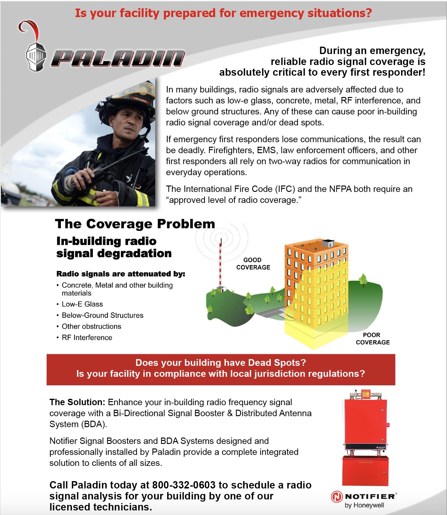 Paladin Protective Systems Launches BDA Product to Assure Emergency Radio Communication is Received
