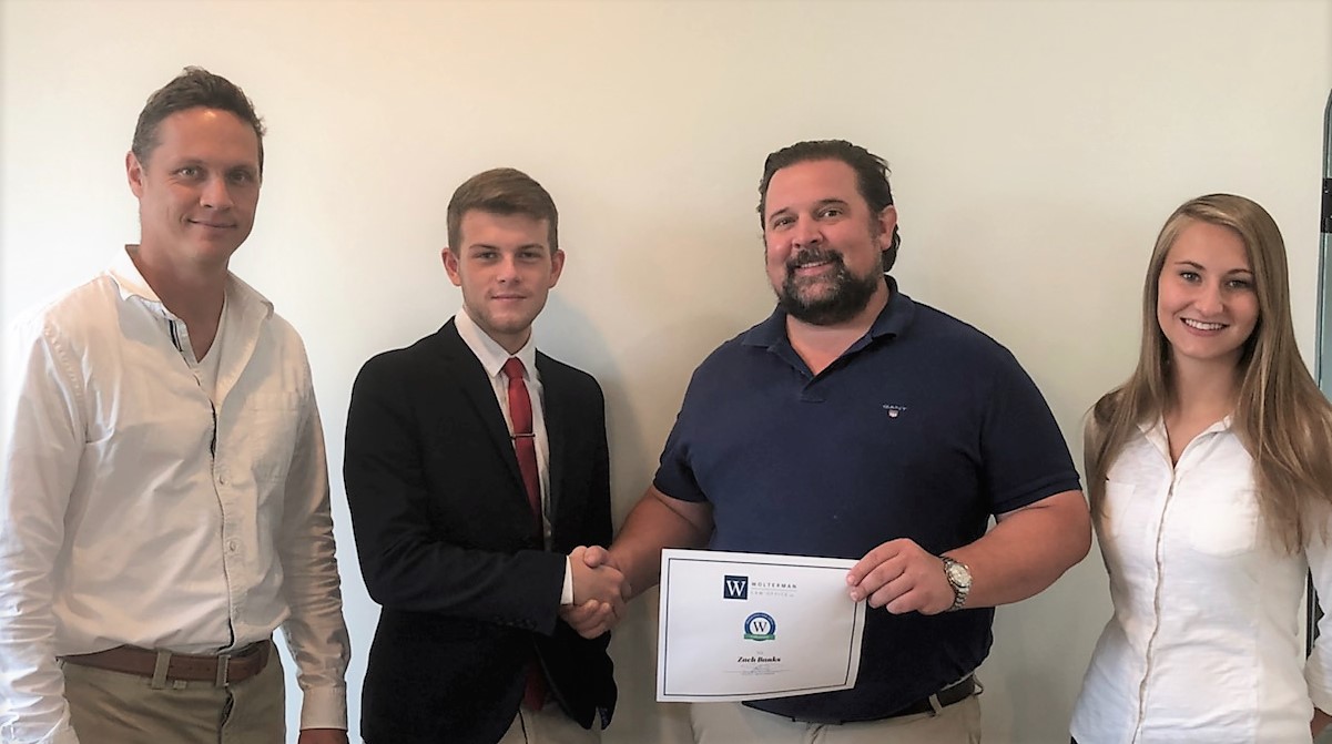 Wolterman Law Office Awards Hope for the Future Scholarship to Ohio Student