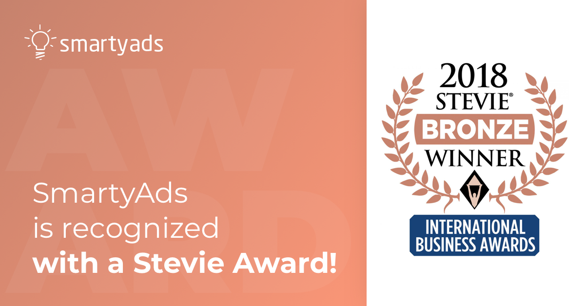 SmartyAds Wins Stevie Award as the Most Innovative Company of the Year