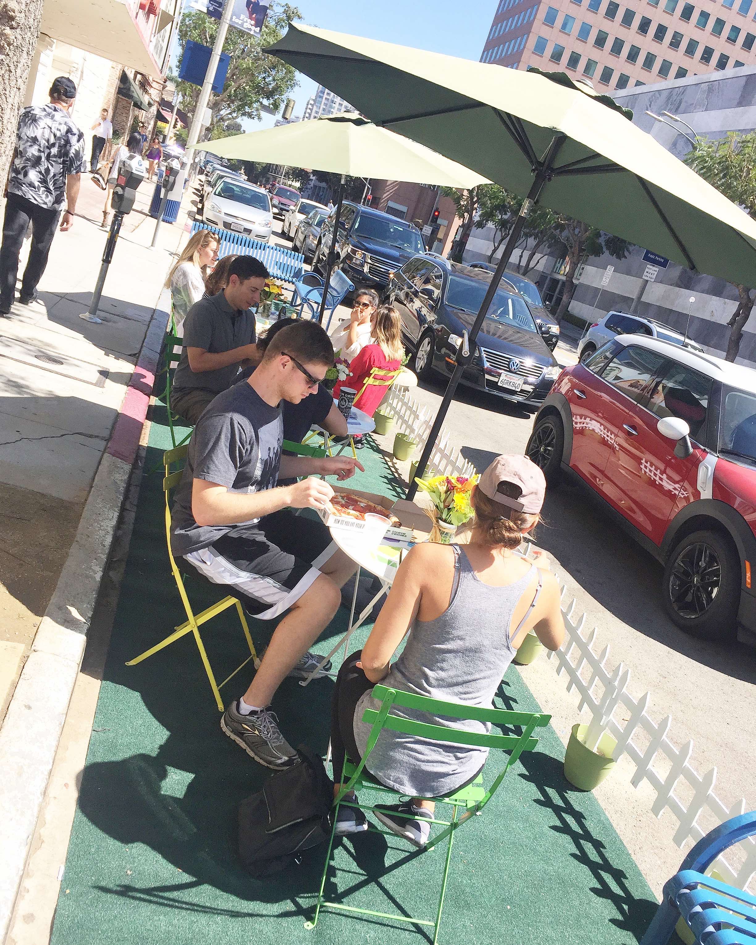 Non-profits throughout Los Angeles transforming parking spaces into parks for PARK(ing) Day