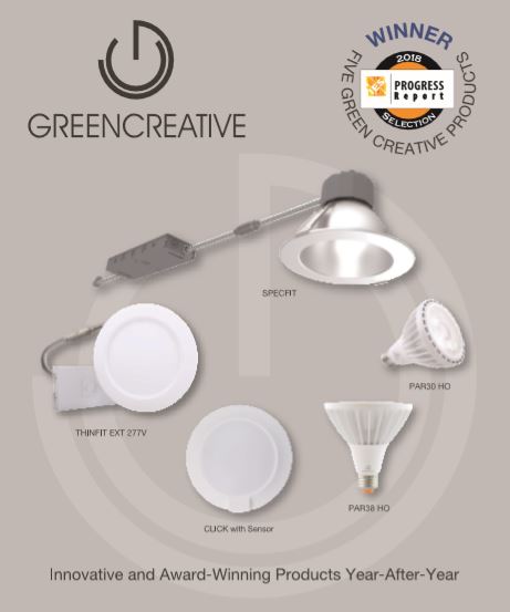 Five GREEN CREATIVE products selected for the IES 2018 Progress Report