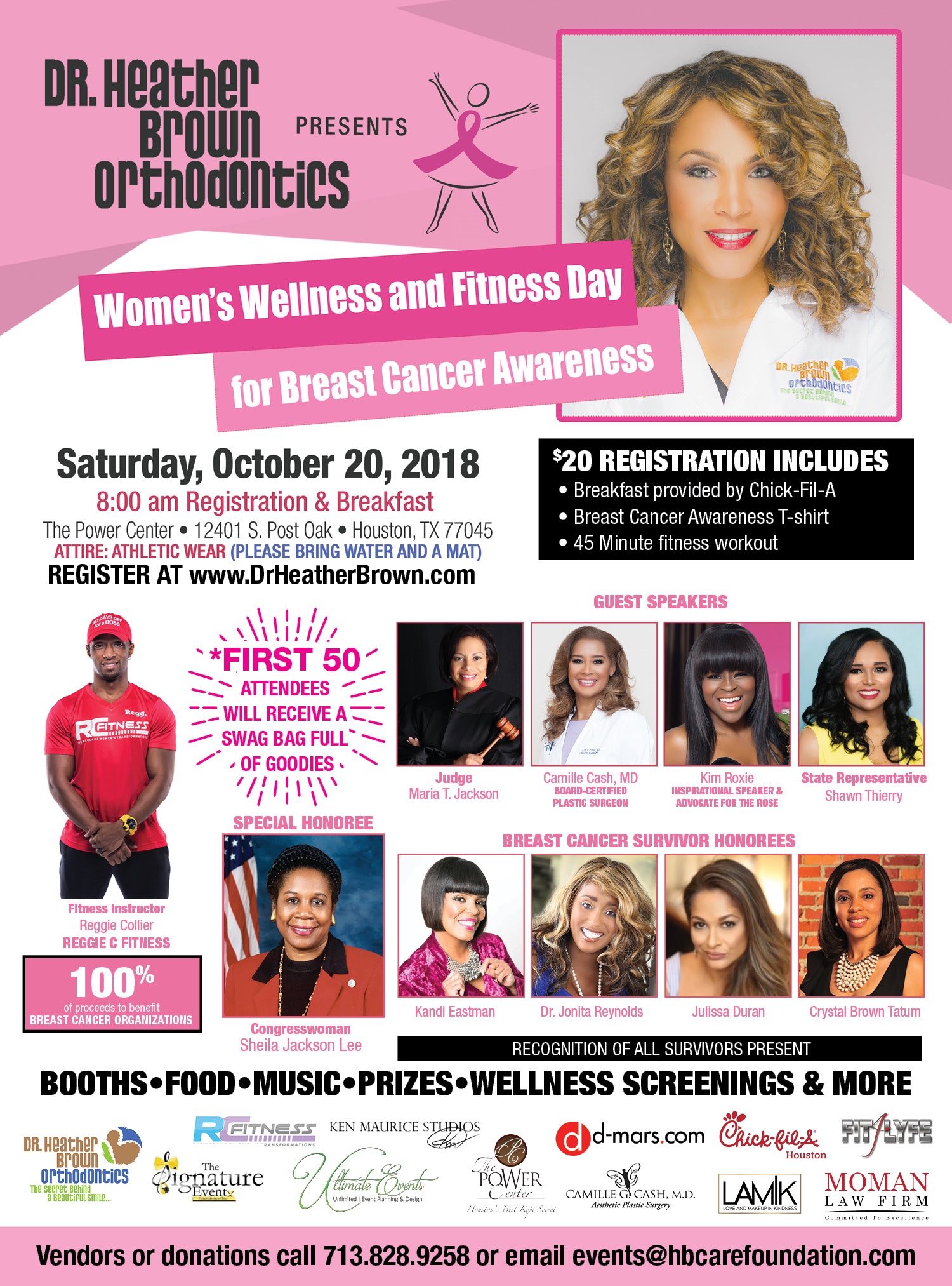 Dr. Heather Brown Orthodontic is conducting a Women’s Wellness and Fitness Day on Saturday, October 20, 2018