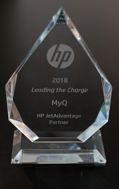 MyQ technology and innovation recognized by HP 2018 Partner Impact Award