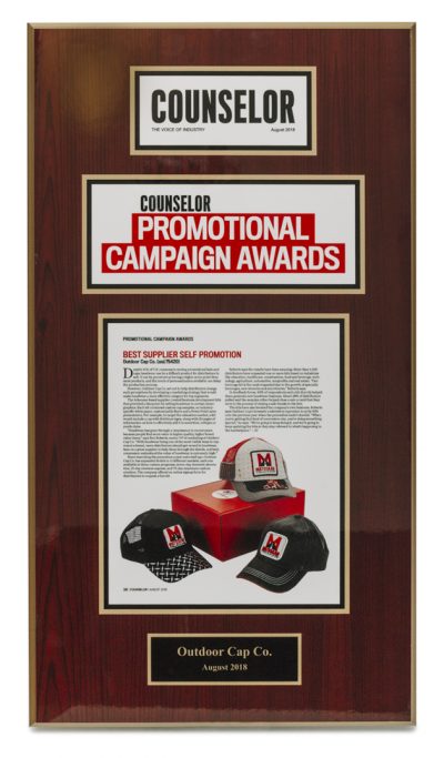 Outdoor Cap’s Business Development Kits Named in Promotional Campaign Awards