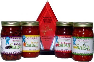 Nationally Award Winning brand, Traverse Bay Farms / Fruit Advantage, introduces three new fruit-based salsa flavors including apple salsa, strawberry salsa and cranberry salsa.