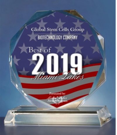 Global Stem Cells Group Receives 2019 Best of Miami Lakes Award