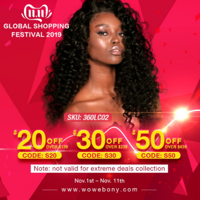 WoWEbony Global Shopping Festival 2019 Announced, Includes Limited Time Deals on Lace Wigs and More