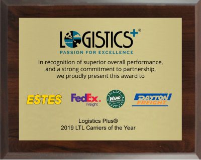 Logistics Plus Recognizes 2019 LTL Carriers of the Year