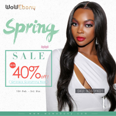 WoWEbony Spring Sale Announced,  Sparkle this Spring while Saving on Lace Wigs and More