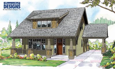 Associated Designs - Blue River Craftsman House Plan Blends Charm with Function