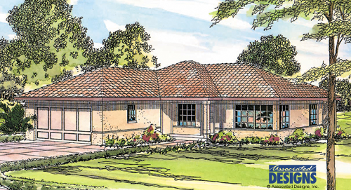 Associated Designs - Small House Plan Topaz has Practical Layout for Easy Modern Living