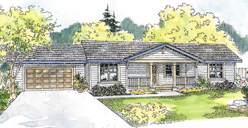 Associated Designs - Compact MacKay House Plan has a Classic Ranch Look