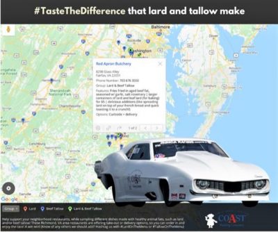 As Petersburg, Virginia Hosts PDRA Mid-Atlantic Showdown On July 23-25, Coast Packing Heats Up the Strip -- and Redraws #FatMap804 With Lard and Beef Tallow Spots That Deliver