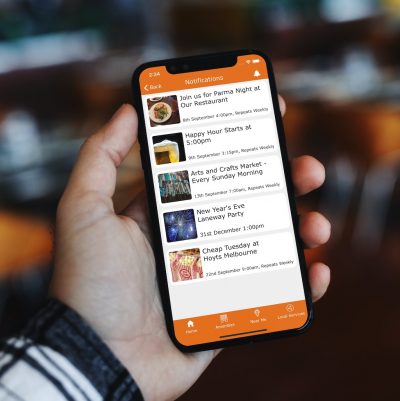 Hinfo Guest Digital Compendium: Scheduled Notifications and New Activities Section