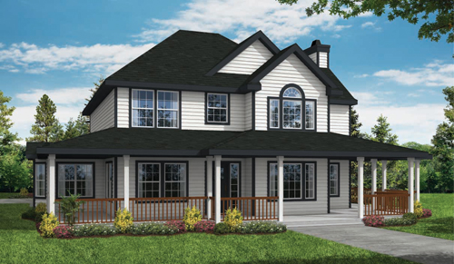 Associated Designs - Farmhouse Design Atkinson Features Idyllic Wrap Around Porch