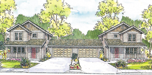 Associated Designs - Kentland Duplex Plan Prioritizes Privacy