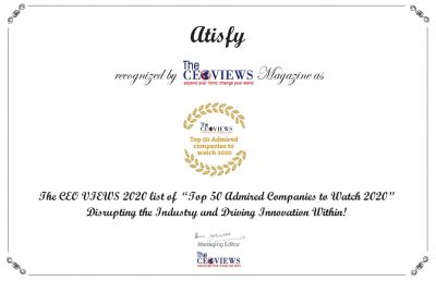 atisfy® listed among 'Top 50 Admired Companies' of the Year 2020