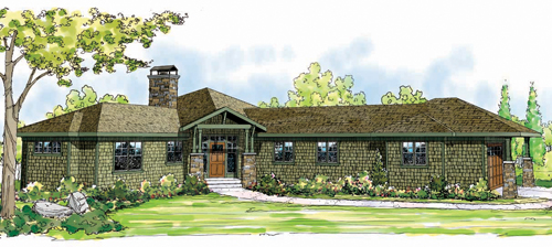 Associated Designs - Window Rich Great Room is at the Core of the Heartview House Plan