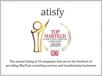 atisfy® Named in Top 10 MarTech Companies by CIO Applications