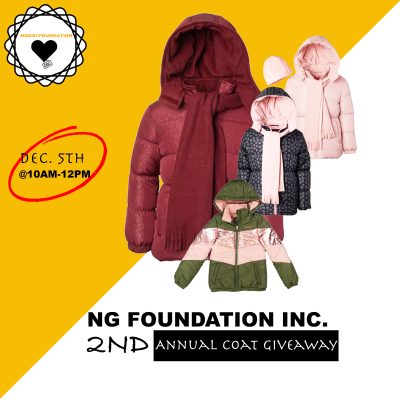 2nd Annual Coat Giveaway - NG FOUNDATION INC.