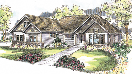 Associated Designs – Ranch House Plan Palmer Offers Bright & Open Floor Plan
