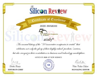 atisfy® Named Among ‘50 Innovative Companies to Watch 2020’ by The Silicon Review Magazine