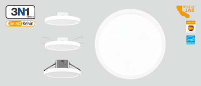 GREEN CREATIVE launches 3N1, a family of surface mount downlights with 3 installation methods and 3 color temperatures all in 1 product.