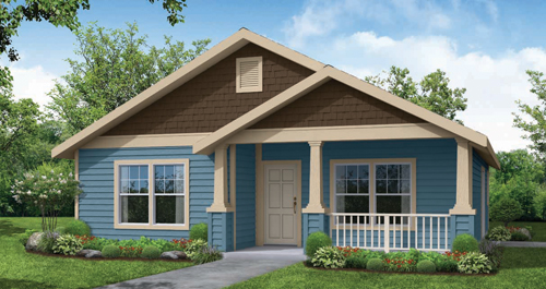Associated Designs - Charming Bungalow House Plan, Cleveland 30-105, is Ideal for a Narrow Building Lot