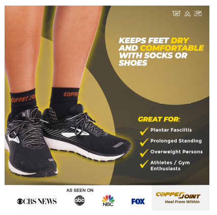New Arch Support From CopperJoint Provides Ultra Comfort and Does Not Cause Itchiness
