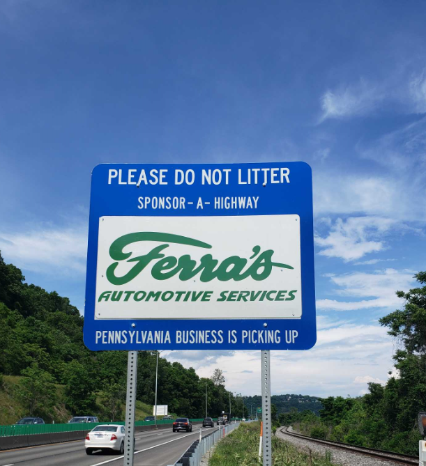 Ferra’s Automotive Services Joins the Pennsylvania Sponsor A Highway® Program